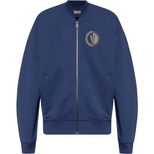 Sweatshirt mit Reißverschluss , Herren, Größe: L - Versace Jeans Couture - Modalova