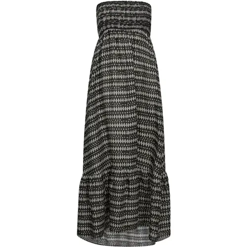 Smock Dress with Flounce Hem , female, Sizes: S, XL, M - Co'Couture - Modalova