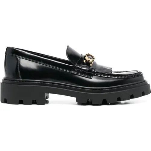 Fringed Leather Loafers , female, Sizes: 7 UK - TOD'S - Modalova