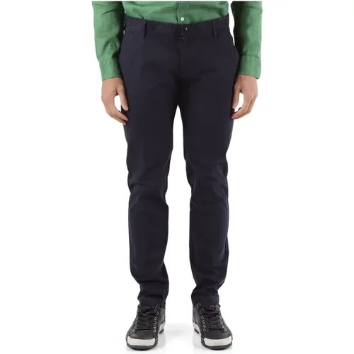 Stretch Cotton Pants with Button and Zip Closure , male, Sizes: S, M, L, XL, 2XL - At.P.Co - Modalova
