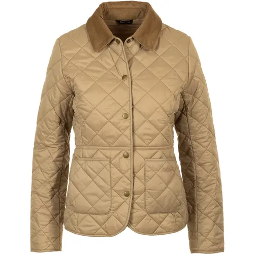 Quilted Jacket with Corduroy Collar , female, Sizes: M - Barbour - Modalova