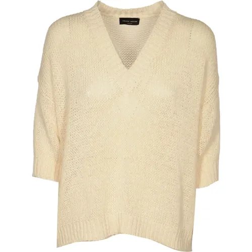 V-Neck Sweater , female, Sizes: M - Roberto Collina - Modalova