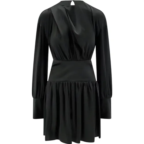 V-Neck Dress with Open Back , female, Sizes: L, M, 2XS - Semicouture - Modalova