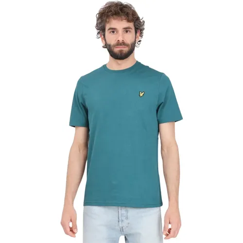 Grünes Patch Logo Adler T-shirt , Herren, Größe: L - Lyle & Scott - Modalova