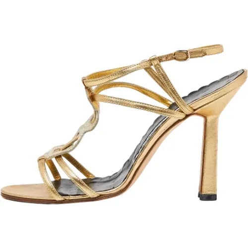 Pre-owned Leder sandals - Manolo Blahnik Pre-owned - Modalova