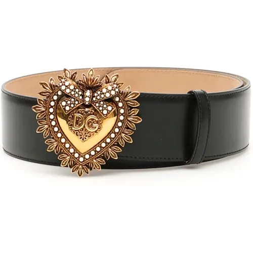Devotion Belt , female, Sizes: 80 CM, 70 CM, 85 CM, 75 CM, 65 CM, 90 CM - Dolce & Gabbana - Modalova