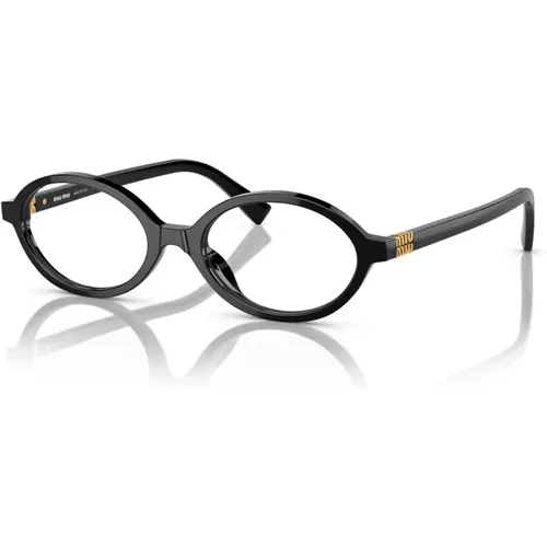 Schwarze Brillengestelle , unisex, Größe: 50 MM - Miu Miu - Modalova
