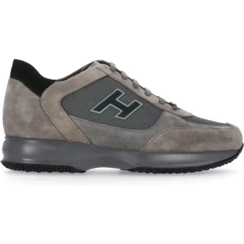 Braune Sneakers mit Tech Fabric , Herren, Größe: 40 1/2 EU - Hogan - Modalova