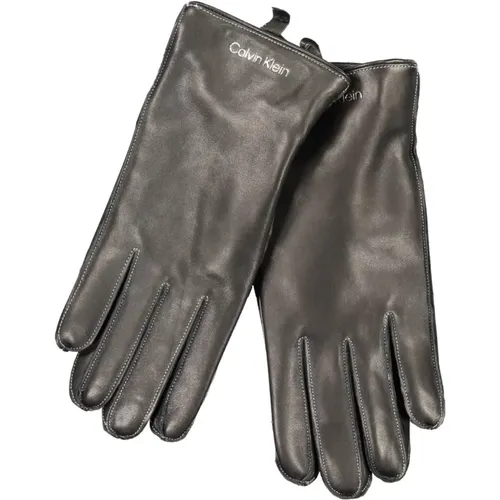 Herren Schwarze Handschuhe mit Kontrastdetails - Calvin Klein - Modalova