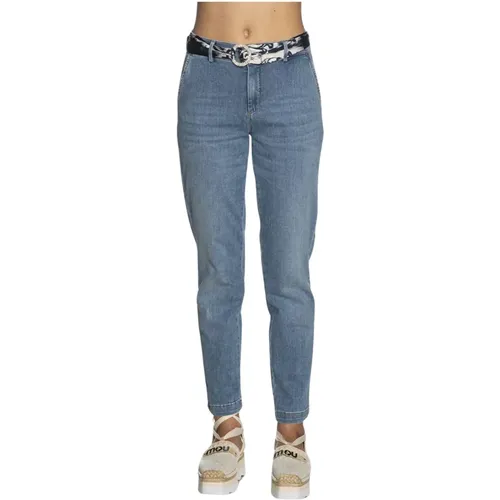 Denim Chino Hose Blau Waschen , Damen, Größe: W26 - Liu Jo - Modalova