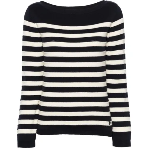Striped Boat Neck Sweater , female, Sizes: M - Woolrich - Modalova
