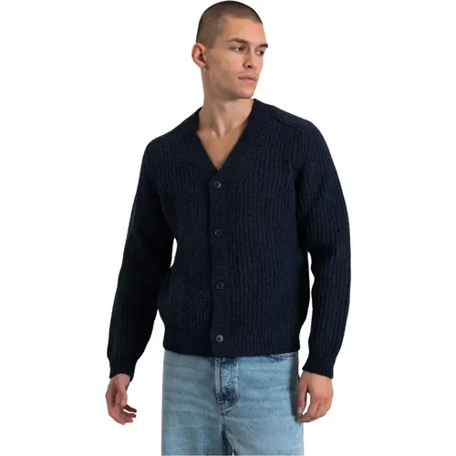 Wollmischung Strickjacke , Herren, Größe: M - Hugo Boss - Modalova