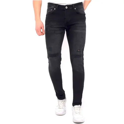 Jeans with Distressed Detailing Slim Fit - Dc-049 , male, Sizes: W32, W38, W29, W31, W34, W33 - True Rise - Modalova