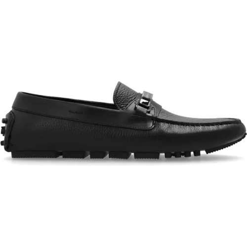 Leder Loafers , Herren, Größe: 43 EU - Emporio Armani - Modalova