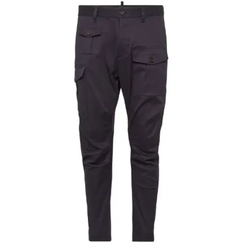 Cargo Skinny Hose Marineblau , Herren, Größe: L - Dsquared2 - Modalova