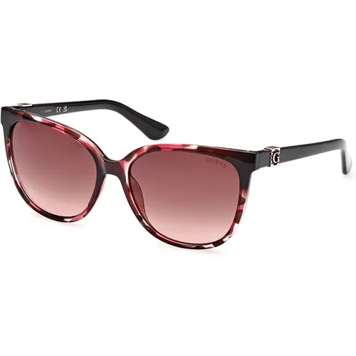 Stilvolle Sonnenbrille in Bordeaux Gradient , Damen, Größe: 58 MM - Guess - Modalova