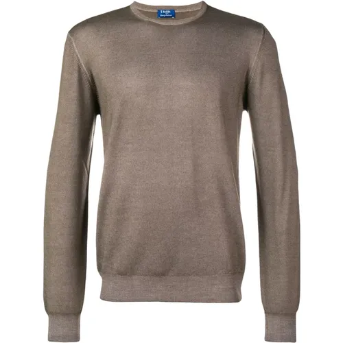 Italian Wool Knitwear , male, Sizes: L - Barba - Modalova