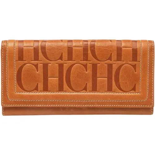 Pre-owned Leather wallets , female, Sizes: ONE SIZE - Carolina Herrera Pre-owned - Modalova