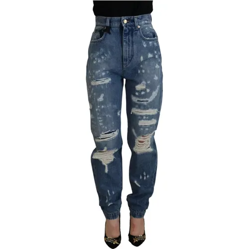 Elegant High Waist Skinny Jeans , female, Sizes: 2XS - Dolce & Gabbana - Modalova