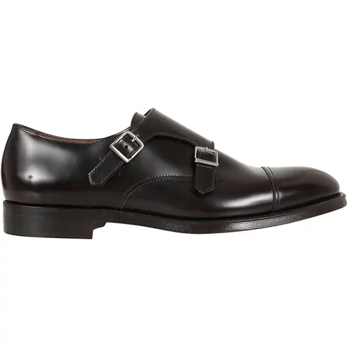 Braune Doppelte Schnalle Cap Toe Schuhe , Herren, Größe: 41 EU - Doucal's - Modalova
