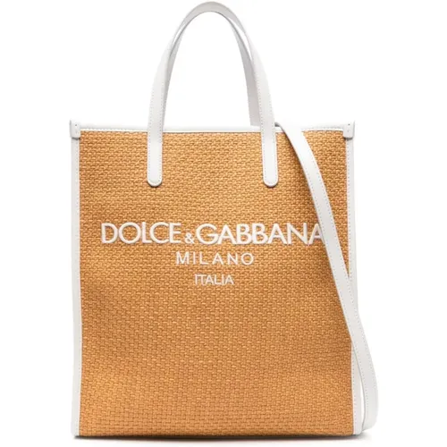 Woven Logo Tote Bag , female, Sizes: ONE SIZE - Dolce & Gabbana - Modalova