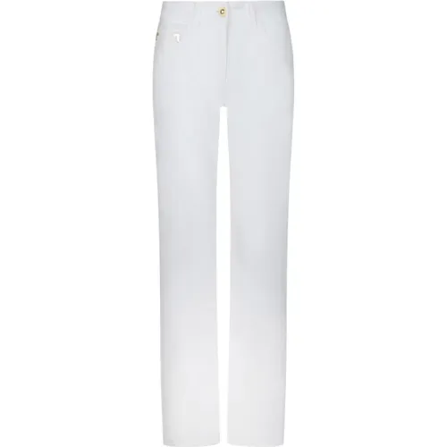 Weiße Straight Leg Jeans , Damen, Größe: W27 - Palm Angels - Modalova