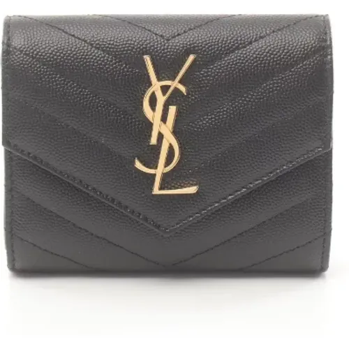 Pre-owned Leather wallets , female, Sizes: ONE SIZE - Yves Saint Laurent Vintage - Modalova