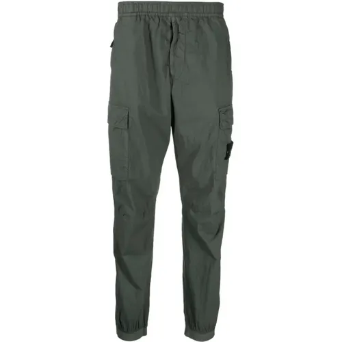 Trousers with Detachable Badge , male, Sizes: W36, W30, W34, W31, W32 - Stone Island - Modalova