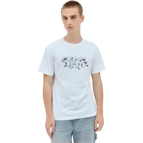 Graffiti Crewneck T-Shirt , Herren, Größe: S - Awake NY - Modalova