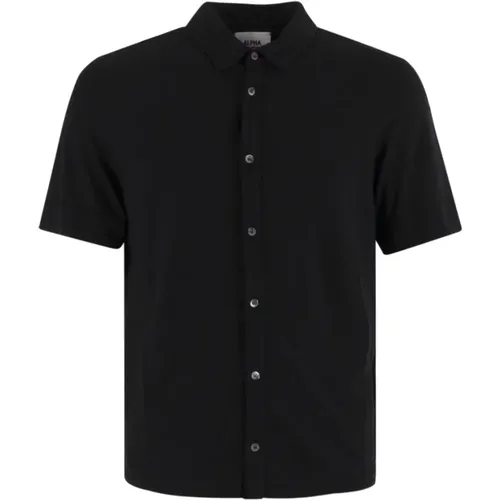 Short Sleeve Cotton Shirt , male, Sizes: XL, M, 2XL - Alpha Studio - Modalova