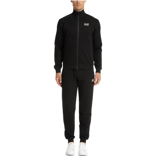 Plain Tracksuit with Drawstring and Zip , male, Sizes: XL - Emporio Armani EA7 - Modalova