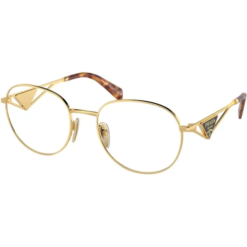 Stylish Sunglasses in Gold and Transparent , female, Sizes: 54 MM - Prada - Modalova