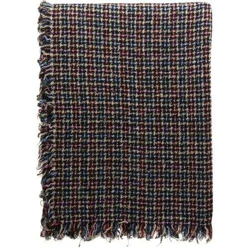 Brown Wool Cashmere Woven Scarf , female, Sizes: ONE SIZE - Faliero Sarti - Modalova