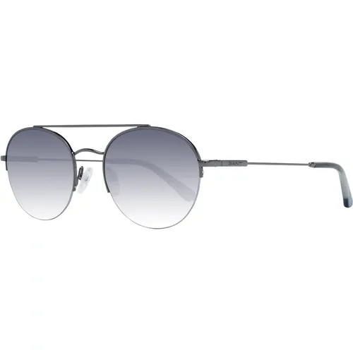 Gunmetal Runde Sonnenbrille mit Grauen Gläsern - Gant - Modalova