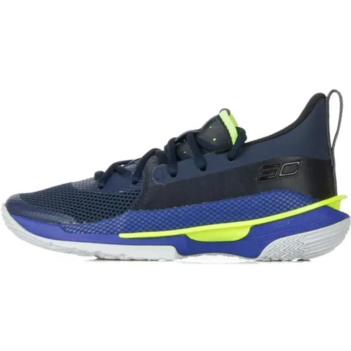 Blaue Curry 7 Niedrige Schuhe , Herren, Größe: 39 EU - Under Armour - Modalova