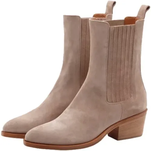 Taupe Leder Belen Stiefel , Damen, Größe: 40 EU - Bervicato - Modalova