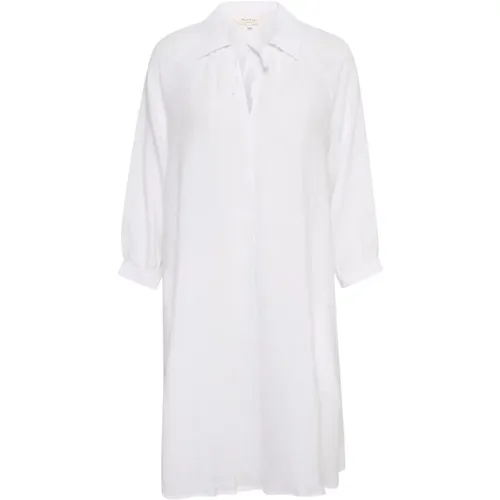 Bright Linen Dress with ¾ Sleeves , female, Sizes: M, S, XL, 3XL, L - Part Two - Modalova