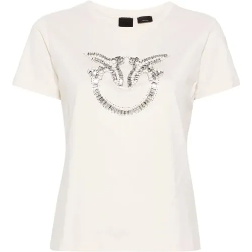 Love Birds besticktes T-Shirt - pinko - Modalova