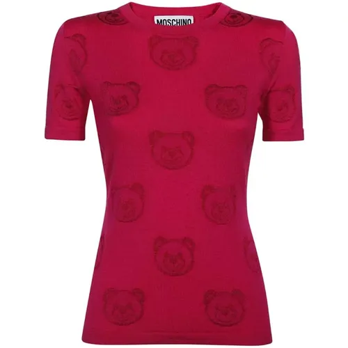 Gerippter Virgin-Wollpullover , Damen, Größe: S - Moschino - Modalova