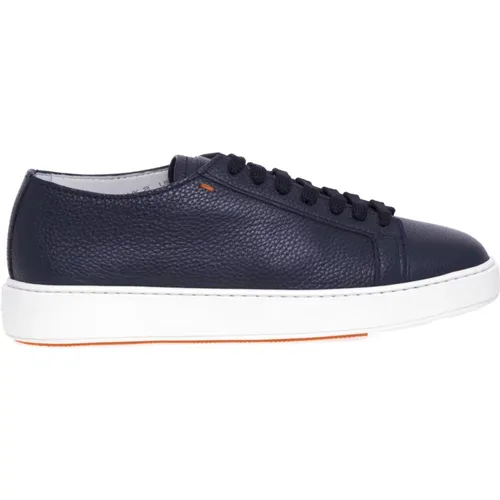 Textured Leather Sneakers , male, Sizes: 7 1/2 UK - Santoni - Modalova