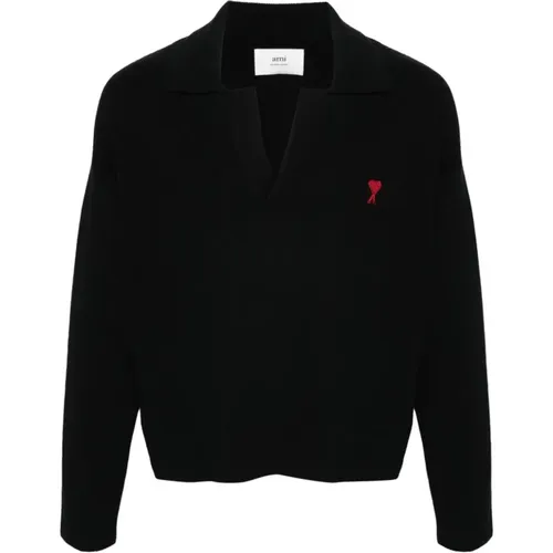 Red Heart Polo Shirt , male, Sizes: L, S, M, XL, XS - Ami Paris - Modalova