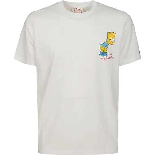 Cotton Short Sleeve Logo T-Shirt , male, Sizes: XL, L - MC2 Saint Barth - Modalova