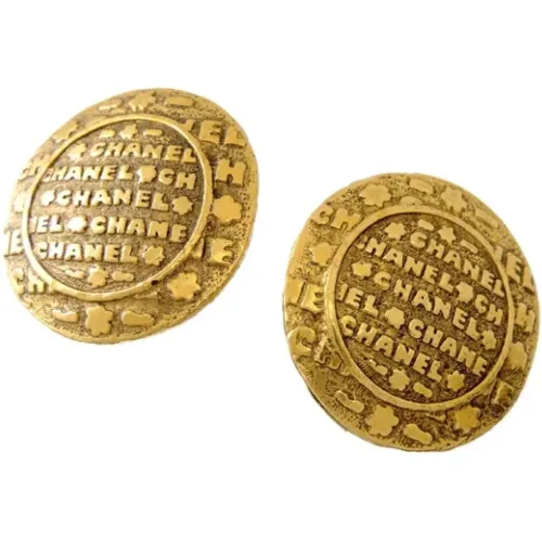 Pre-owned Gold gold Chanel earrings , female, Sizes: ONE SIZE - Chanel Vintage - Modalova