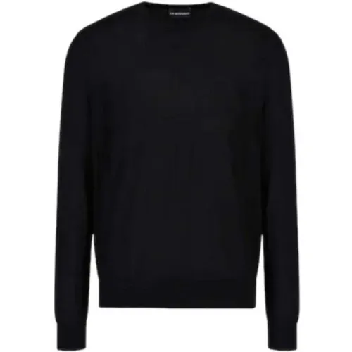 Wool Logo Sweater , male, Sizes: L - Emporio Armani - Modalova