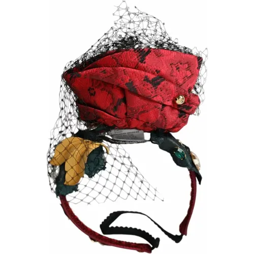 Rosen Seidenkristallnetz Stirnband - Dolce & Gabbana - Modalova