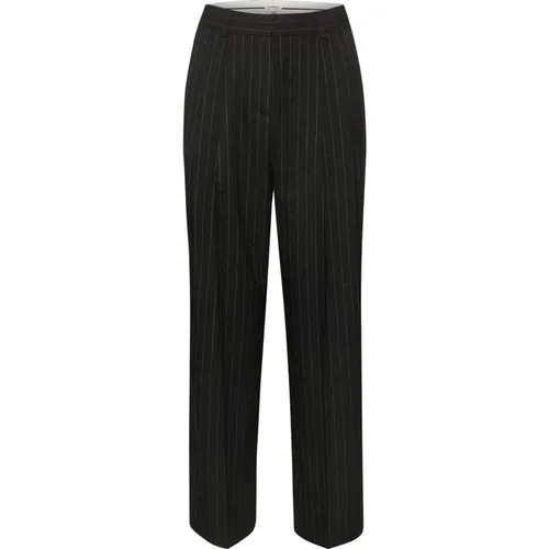 Pinstripe Loose Fit Pants , female, Sizes: S, M, L, XL - Soaked in Luxury - Modalova