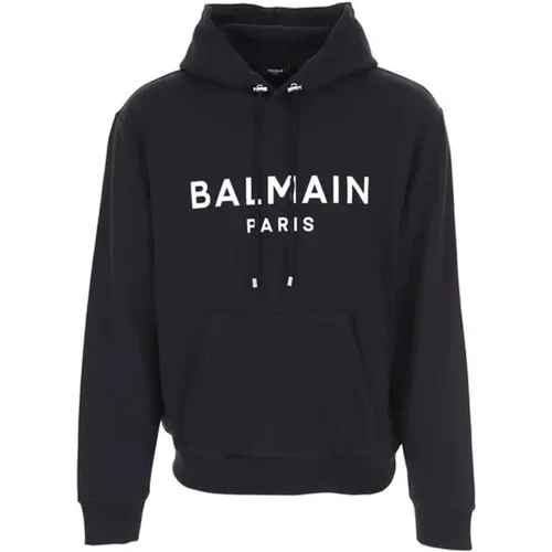 Logo Print Sweatshirt , male, Sizes: XS, S - Balmain - Modalova