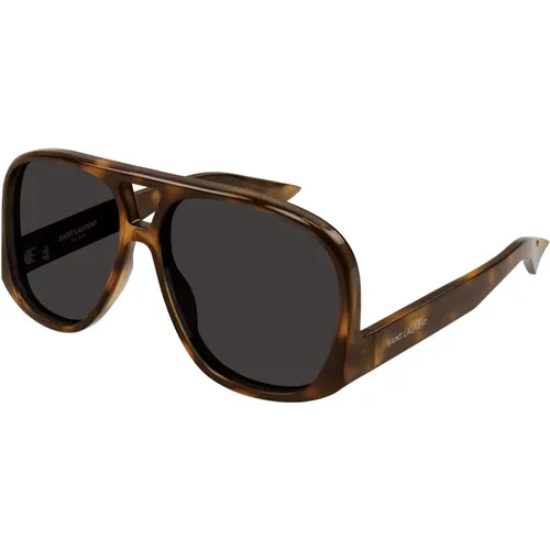 Havana/Grey Sunglasses SL 652/F Solace , female, Sizes: 61 MM - Saint Laurent - Modalova