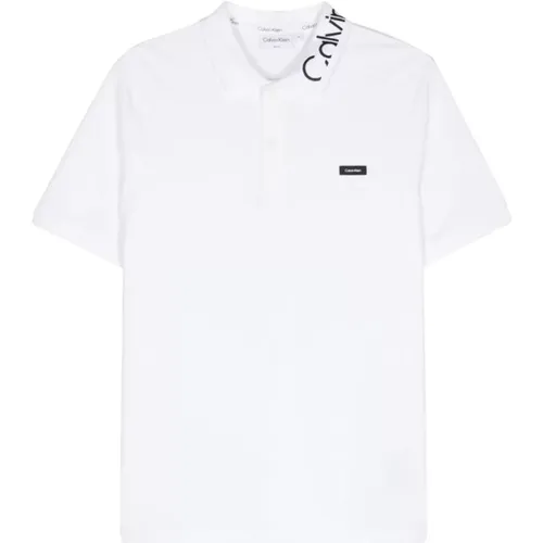 Weiße T-Shirts und Polos , Herren, Größe: L - Calvin Klein - Modalova