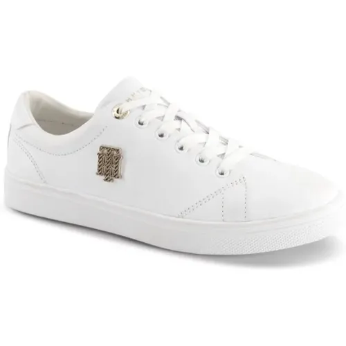 Weiße Sneaker , Damen, Größe: 41 EU - Tommy Hilfiger - Modalova